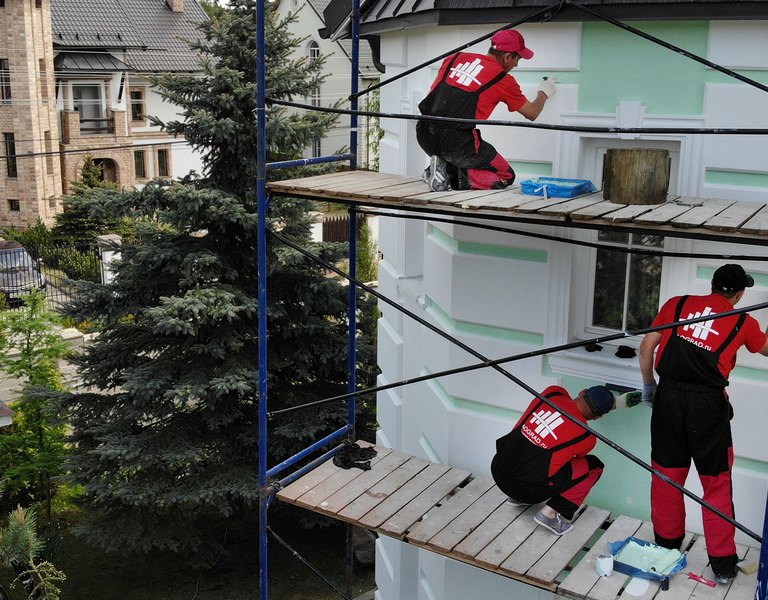 Покраска фасада
